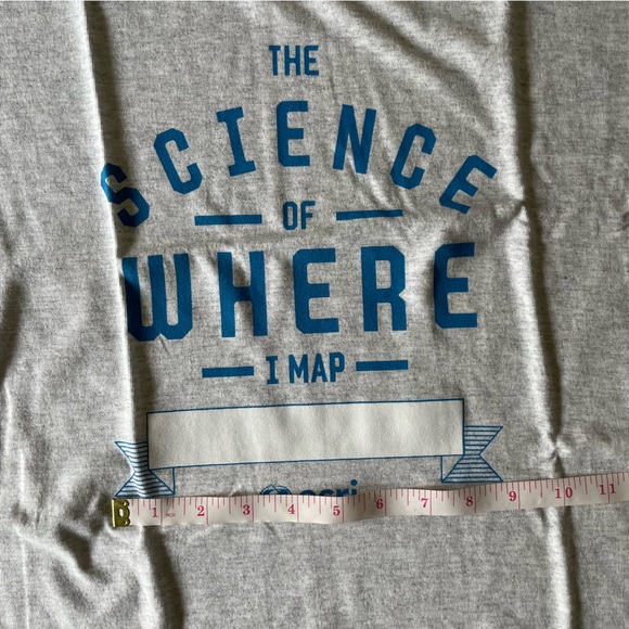 NWT Esri The Science of Where I Map Grey/Gray T-Shirt - Picture 7 of 9
